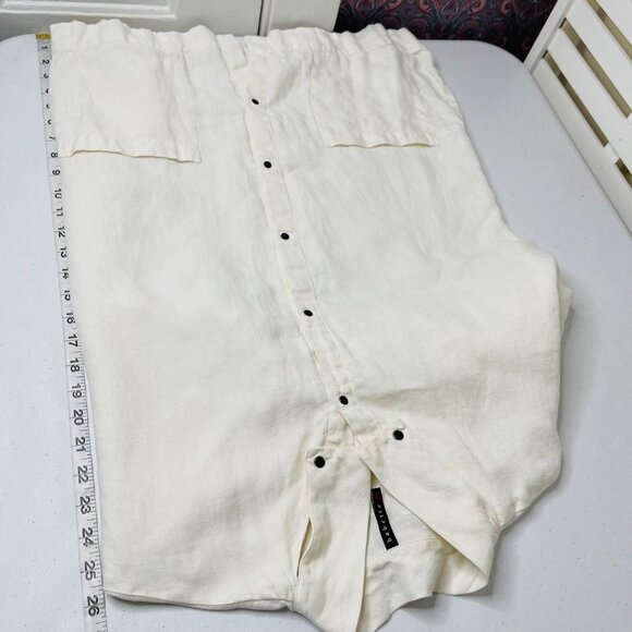 Babette Women's Linen Lagenlook Chore Coat Size‎ S 2X Snap Front Pockets - Picture 10 of 11